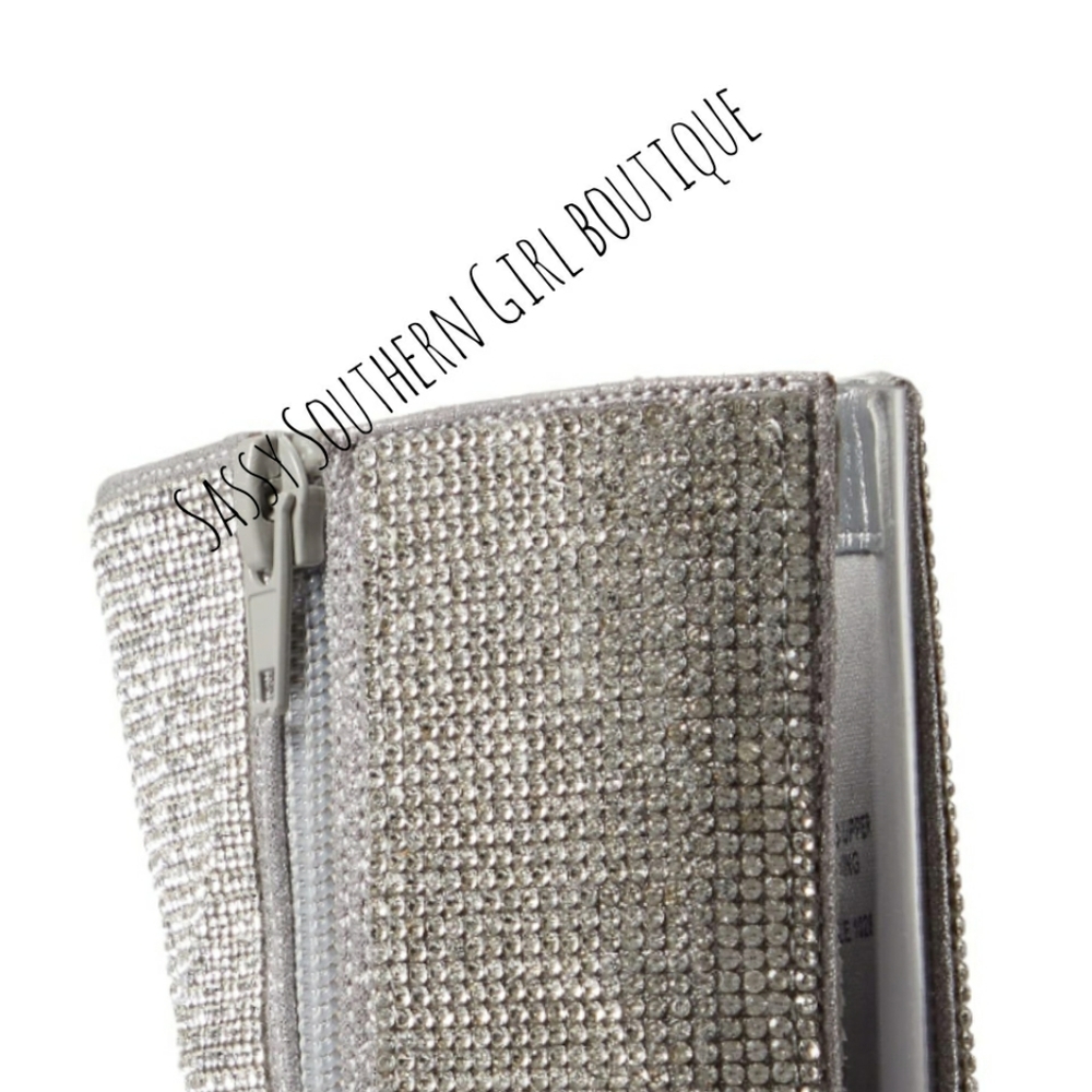 🆕⭐ Steve Madden Crystal rhinestone peep toe booties - Picture 2 of 13